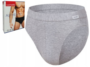 Slipy męskie CORNETTE AUTHENTIC, melange grey, XXL