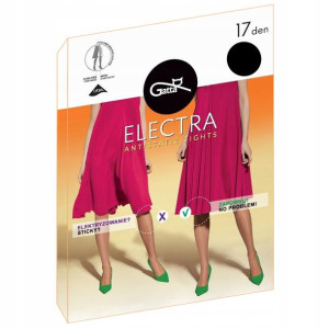 Gatta rajstopy Electra 17 den Lycra Czarny 2-S