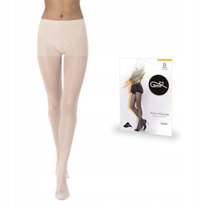 Rajstopy Gatta Laura 15 den lycra, Bianco 5-XL