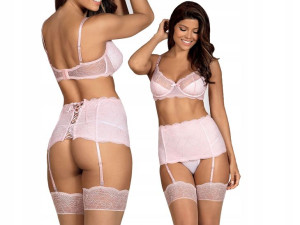 Obsessive Girlly Komplet Bielizny Fiszbiny L/XL
