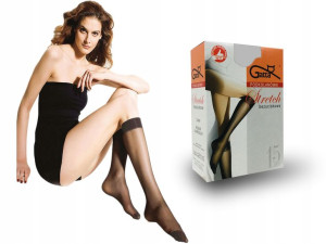Gatta podkolanówki stretch, 15 den, 2 pary, grigio