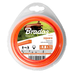 BRADAS Żyłka TRIMMER kwadrat blister 2,4mm x 15m