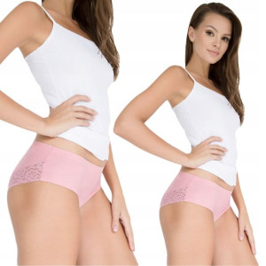 JULIMEX Cheekie Figi z koronką Bezszwowe Peonia L