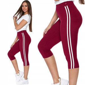 Moraj Legginsy 3/4 z Lampasem 1100-016 Bordo S/M