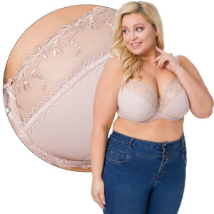 AVA biustonosz MAXI AV-1030 SEMI-SOFT beżowy 75L