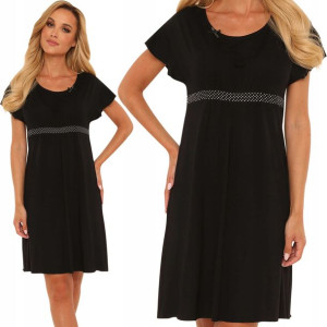 Koszula nocna De Lafense JULIE 419 Czarny XXL/44