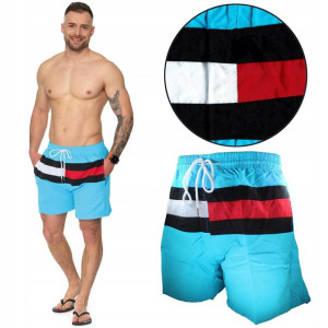 Szorty kąpielowe plażowe MORAJ 006 TURKUS 3XL
