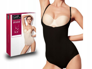Bezszwowe body Gatta modelujące, czarne, S