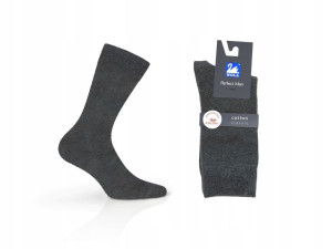 Skarpety WOLA PERFECT MAN, brown coal Q10, 45-47