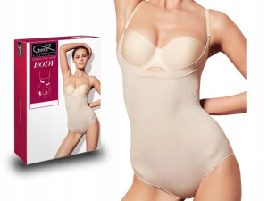 Bezszwowe body Gatta modelujące, light nude, XXL