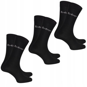 Lee Cooper skarpety 3-pak, bawełna, czarny, 43-46