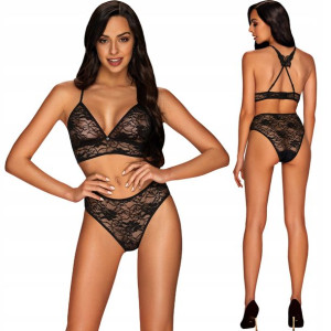 Obsessive Kokietta Set Komplet Bielizny czerń L/XL