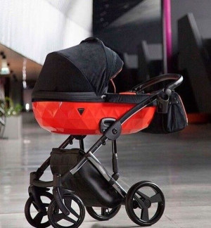 wózek junama diamond czerwony 3w1 S LINE fotelik KITE