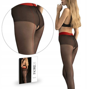 Fiore Sexy Rajstopy Firelight 20 den Black/Red 2-S
