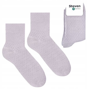 Steven 125 Skarpety Damskie Bambusowe Szary 35-37
