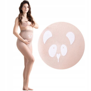 Fiore rajstopy ciążowe MAMA PANDA 20 den nude 2-S