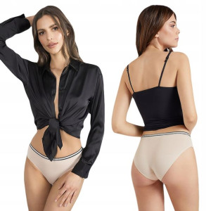 Figi majtki damskie JULIMEX DUO, beżowe, S