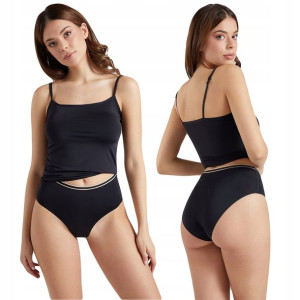 Figi majtki damskie JULIMEX DUO MAXI, czarne, M