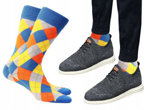 Skarpety Męskie Wola Casual, Romby B47, 39/41