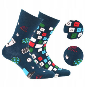 WOLA FUNKY skarpety wzorowane INTERNET 35-38
