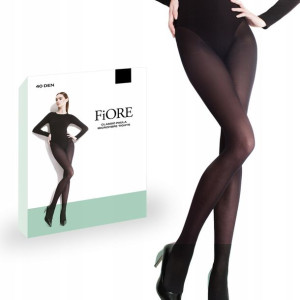 Fiore rajstopy Paula 40den Mikrofibra Czarny 6-XXL