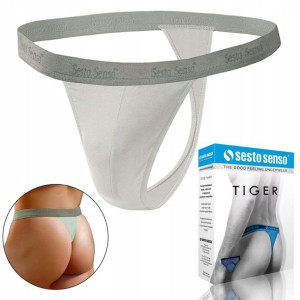 Stringi męskie SESTO SENSO TIGER, JASNY BEŻ, M