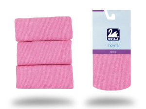 Rajstopy bawełniane Wola Basic, PINK 55, 128-134