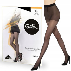 Rajstopy Gatta Laura 15 den lycra, Nero 4-L