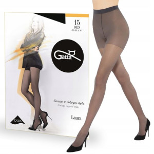 Rajstopy Gatta Laura 15 den lycra, Fumo 4-L