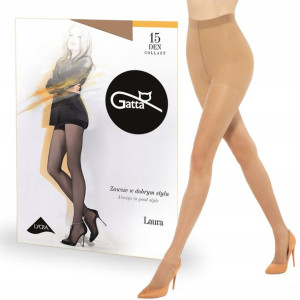 Rajstopy Gatta Laura 15 den lycra, Beige 5-XL