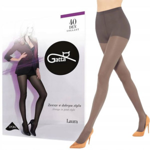 Rajstopy Gatta Laura 40 den lycra Fumo 5-XL