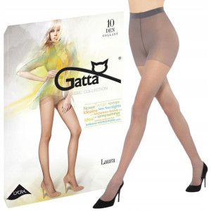 Rajstopy Gatta Laura 10 den lycra Grafit 5-XL
