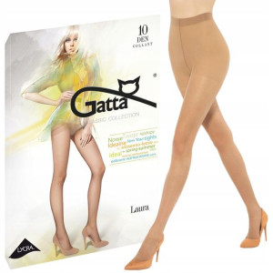 Rajstopy Gatta Laura 10 den lycra Beige 4-L