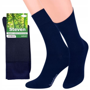 Steven 086 Skarpety Bambusowe Męskie Granat 41-43