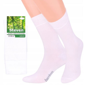 Steven 086 Skarpety Bambusowe Męskie Biały 41-43