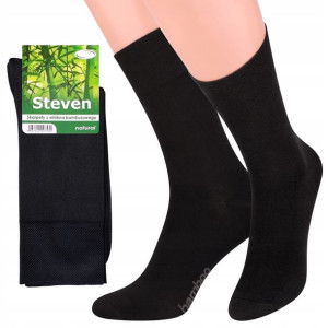 Steven 086 Skarpetki Bambusowe Damskie Czerń 38-40