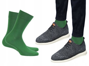 Skarpety Męskie Wola Casual, Zielone, 42/44