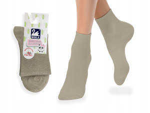 Skarpety bezuciskowe WOLA Bambus Beige E28, 36-38