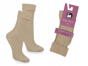 Bezuciskowe skarpety WOLA COMFORT Beige E76, 36-38