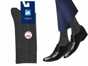 Wola skarpetki Elegant bawełna, graphite G86 42-44