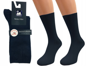 Wola skarpetki Comfort, bawełna, navy B90, 42-44