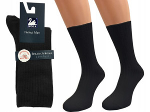 Wola skarpetki Comfort, bawełna, black G95, 45-47
