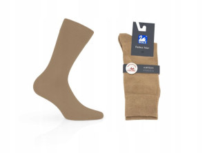Skarpety WOLA PERFECT MAN bawełna beige E76, 45/47