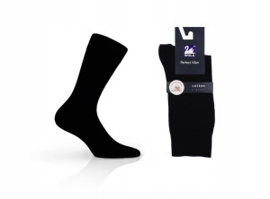Skarpety WOLA PERFECT MAN bawełna black G95, 39/41