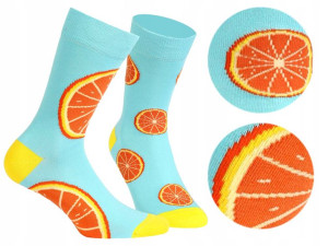 WOLA FUNKY, skarpety wzorowane CYTRUSY 43-46