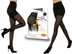 Gatta rajstopy Bye Cellulite, 50 den, grafit, 3-M