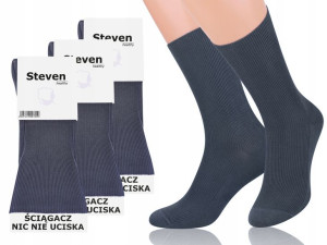 Steven 018 Skarpety Bezuciskowe 3-Pak Grafit 43-46