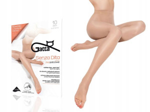 Gatta rajstopy Senza Dita, 10 den, lycra daino 2-S
