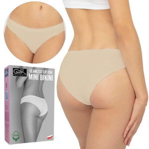 Gatta Seamless Cotton Mini Bikini, light nude, L