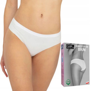 Gatta majtki Seamless Cotton Bikini, białe, S
